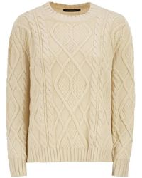 Weekend by Maxmara - Wkdtenore Cable-Knit Crew-Neck Sweater - Lyst