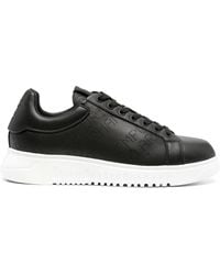 Emporio Armani - Casual Leather Trainers - Lyst