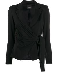 Pinko Blazer à effet portefeuille - Noir
