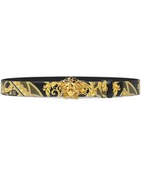 Versace - Barocco Reversible Leather Belt - Lyst