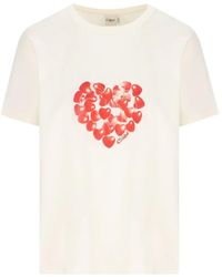 Chloé - Short Sleeve Cherry Print Tee - Lyst