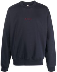 Marni - Logo Cotton Sweatshirt - Lyst
