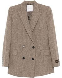 ERMANNO FIRENZE - Herringbone Sequin-Embellished Jacket - Lyst