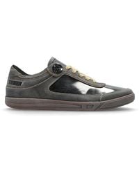 DIESEL - S-D-Coffee Panelled Leather Sneakers - Lyst