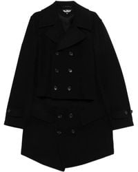 COMME DES GARÇON BLACK - Double-Breasted Coat - Lyst