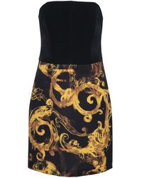 Versace - Vestido corto con estampado Barocco - Lyst
