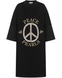 Moschino - Logo-Print Cotton Dress - Lyst