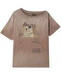Musium Div. - Print Boat Neck T-Shirt - Lyst