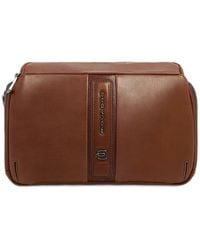 Piquadro - Logo-Plaque Leather Mini Ipad Laptop Bag - Lyst