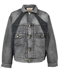 Dear BORO - Faded-Effect Boxy Denim Jacket - Lyst