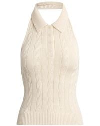 Ralph Lauren - Chaleco Estilo Polo De Punto De Ochos Con Cuello Halter - Lyst
