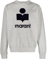 Isabel Marant - Mikoy Sweatshirt mit beflocktem Logo - Lyst