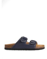 Woolrich - Tumbled Leather Buckle Sandals - Lyst