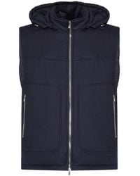 Tombolini - Hooded Zip-Fastening Gilet - Lyst