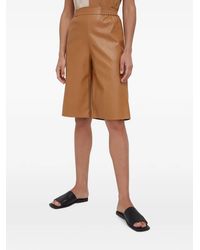 Sisley - Pantalones Cortos Elásticos De Piel Artificial - Lyst