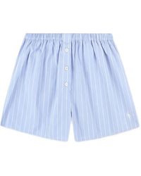 Sporty & Rich - Striped Cotton Shorts - Lyst