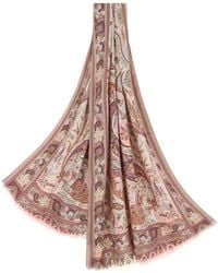 Etro - Paisley-Print Frayed-Edge Cashmere-Blend Scarf - Lyst
