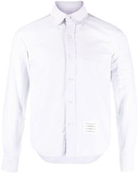 Thom Browne - 4-bar Striped Oxford Shirt - Lyst