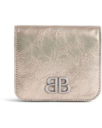 Balenciaga - Monaco Flap Leather Cardholder - Lyst