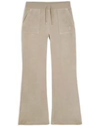 Juicy Couture - Velour Flared Track Pants - Lyst