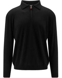 Kiton - Quarter-Zip Long-Sleeve Polo Shirt - Lyst