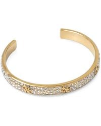 Guess - 4G Supreme Crystal-Embellished Open-Cuff Bracelet - Lyst