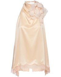 Magda Butrym - Open-Back Lace-Trim Blouse - Lyst