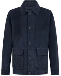 Brooks Brothers - Button-Fastening Suede Overshirt Jacket - Lyst