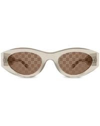 Gucci - Geometric-Frame Logo Sunglasses - Lyst