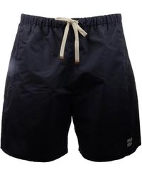 Miu Miu - Logo-Print Drawstring Knee-Length Shorts - Lyst