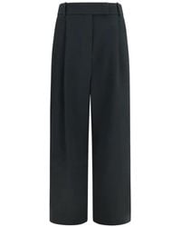 Giorgio Armani - Pleated Wide-Leg Trousers - Lyst