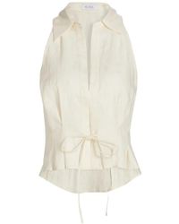 Hevron - Top Plisado Sin Mangas - Lyst