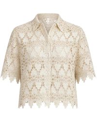 FRAME - Button-Up Guipure-Lace Shirt - Lyst