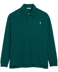 Ami Paris - Langärmeliges Ami De Coeur Poloshirt - Lyst