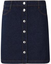 Maison Kitsuné - Jeans-Minirock mit Knopfleiste - Lyst