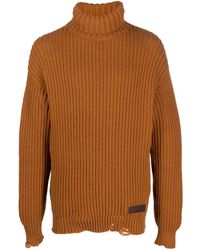 DSquared² - Double-collar Ribbed Jumper - Lyst