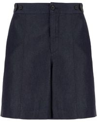 McQueen - High-Waisted Denim Shorts - Lyst