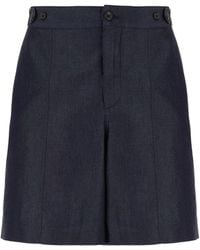 McQueen - High-Waisted Denim Shorts - Lyst