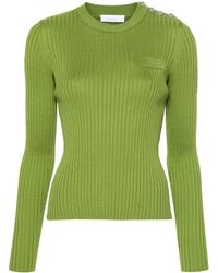Rabanne - Crew-Neck Ribbed-Knit Top - Lyst