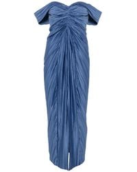 Cult Gaia - Natalie Off-Shoulder Pleated Midi Dress - Lyst
