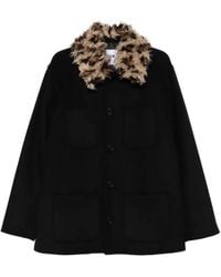 MSGM - Veste À Col En Fourrure Artificielle - Lyst