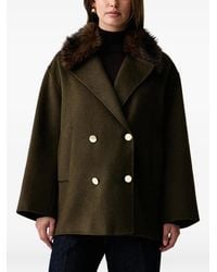Kaos - Buttoned Short Double-Breasted Coat - Lyst