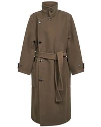 Lemaire - Manteau Ceinturé À Design Portefeuille - Lyst