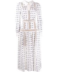 Self-Portrait Blousejurk Met Stippen - Wit