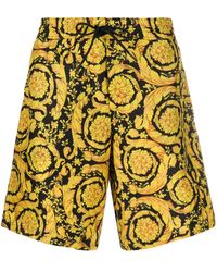 Versace - Bermudas Con Motivo Barocco - Lyst