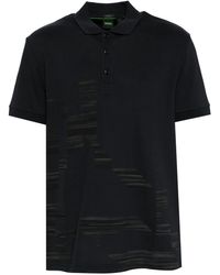 BOSS - Stretch Graphic-Print Cotton Polo Shirt - Lyst