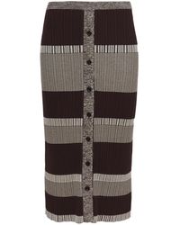 Proenza Schouler - Striped Midi Skirt - Lyst