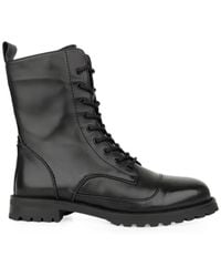 Linda Baumann - Lace-Up Leather Combat Boots - Lyst