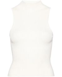 Reformation - Tallulah Ribbed-Knit Sleeveless Top - Lyst