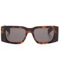 Saint Laurent - Occhiali Da Sole Squadrati Con Effetto Tartarugato - Lyst